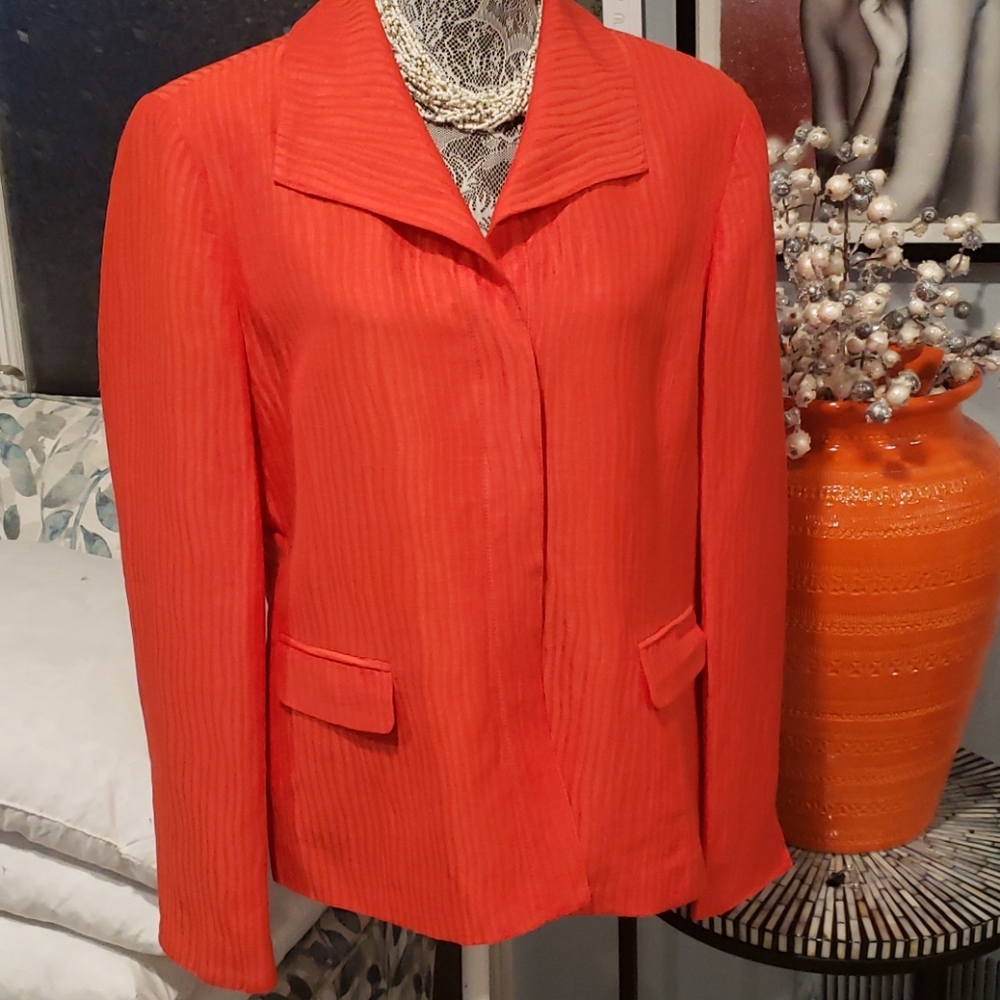 Jones New York Red Orange Blazer